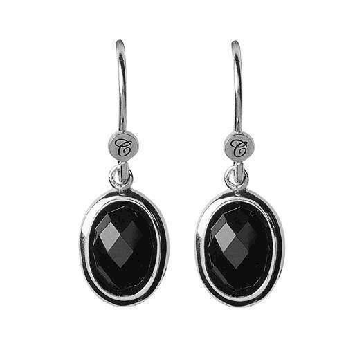 Image of 925 sterling sølv Collect øreringe Black Onyx Dream Elegante ørehængere med flot indfattet ovale sorte Onyx fra Christina Collect